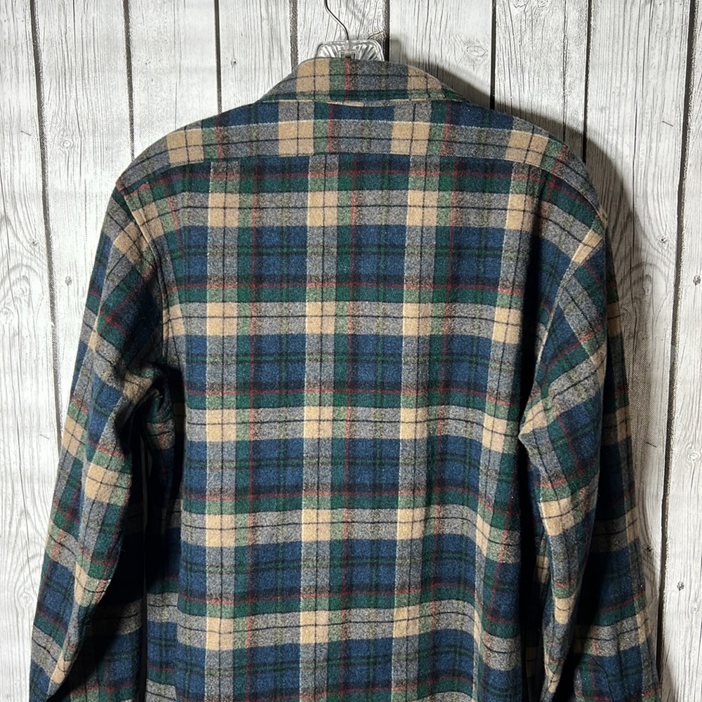 Pendleton 100% Virgen Wool Plaid Button Front Shi… - image 6